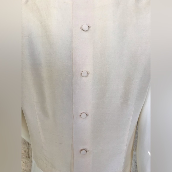 Beautiful Vintage 1950s 1960s Raw Silk Shell Top with Incredible Detailing - Picture 13 of 16